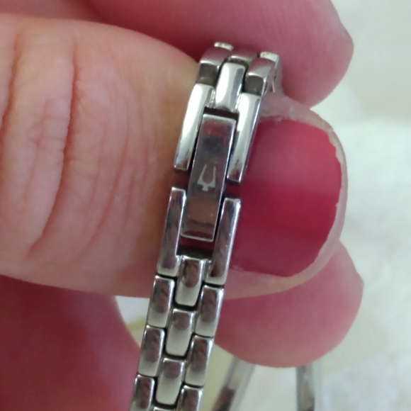 EUC Women's Stainless Steel Rhinestone Heart Designed Bulova Watch - Picture 6 of 15